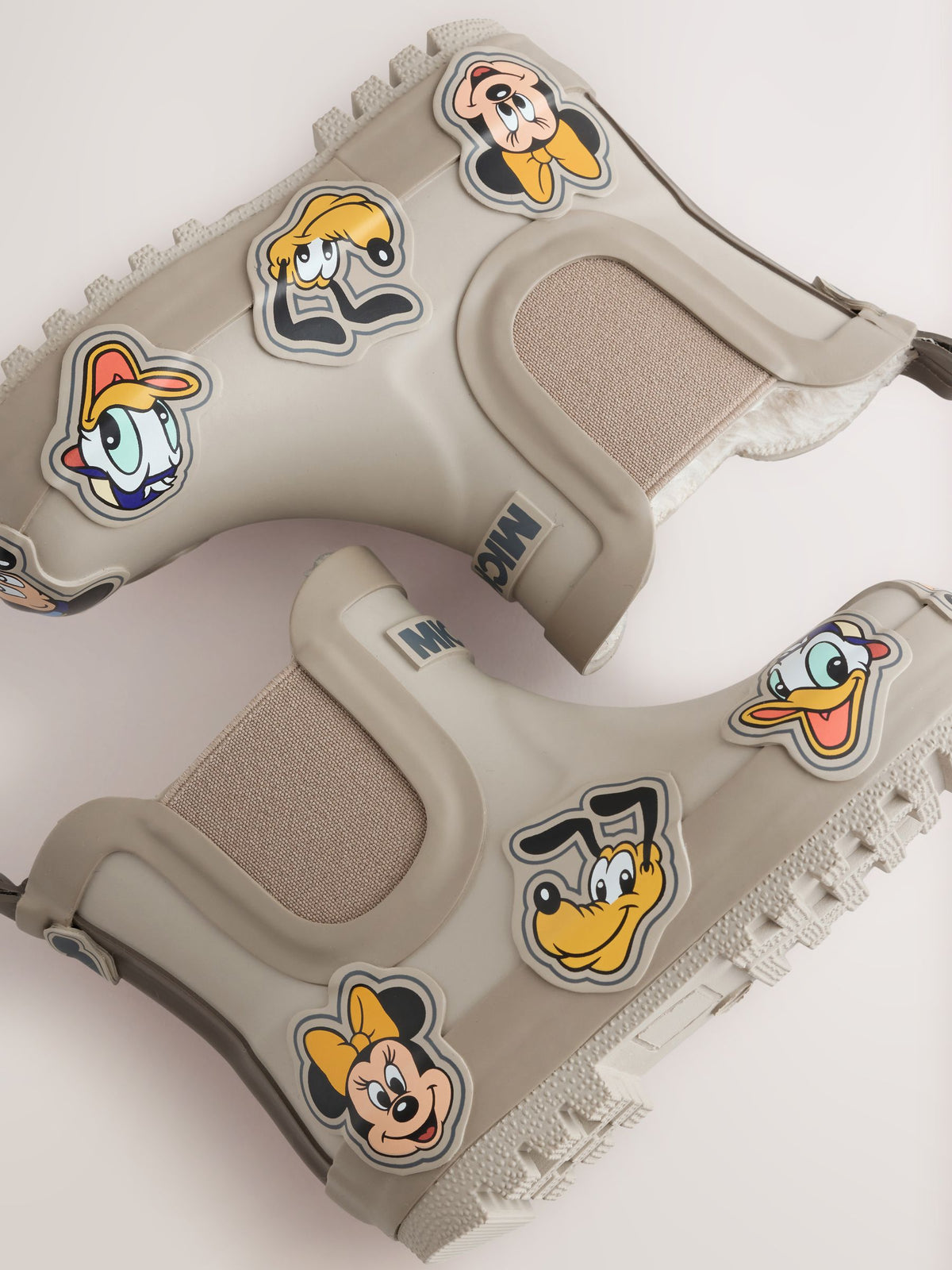 Neutral Mickey and Friends Warm Lined Ankle Wellies