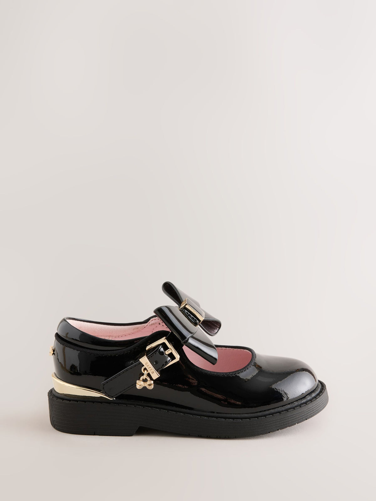 Baker by Ted Baker Back to School Black Chunky Mary Jane Shoes with Bow