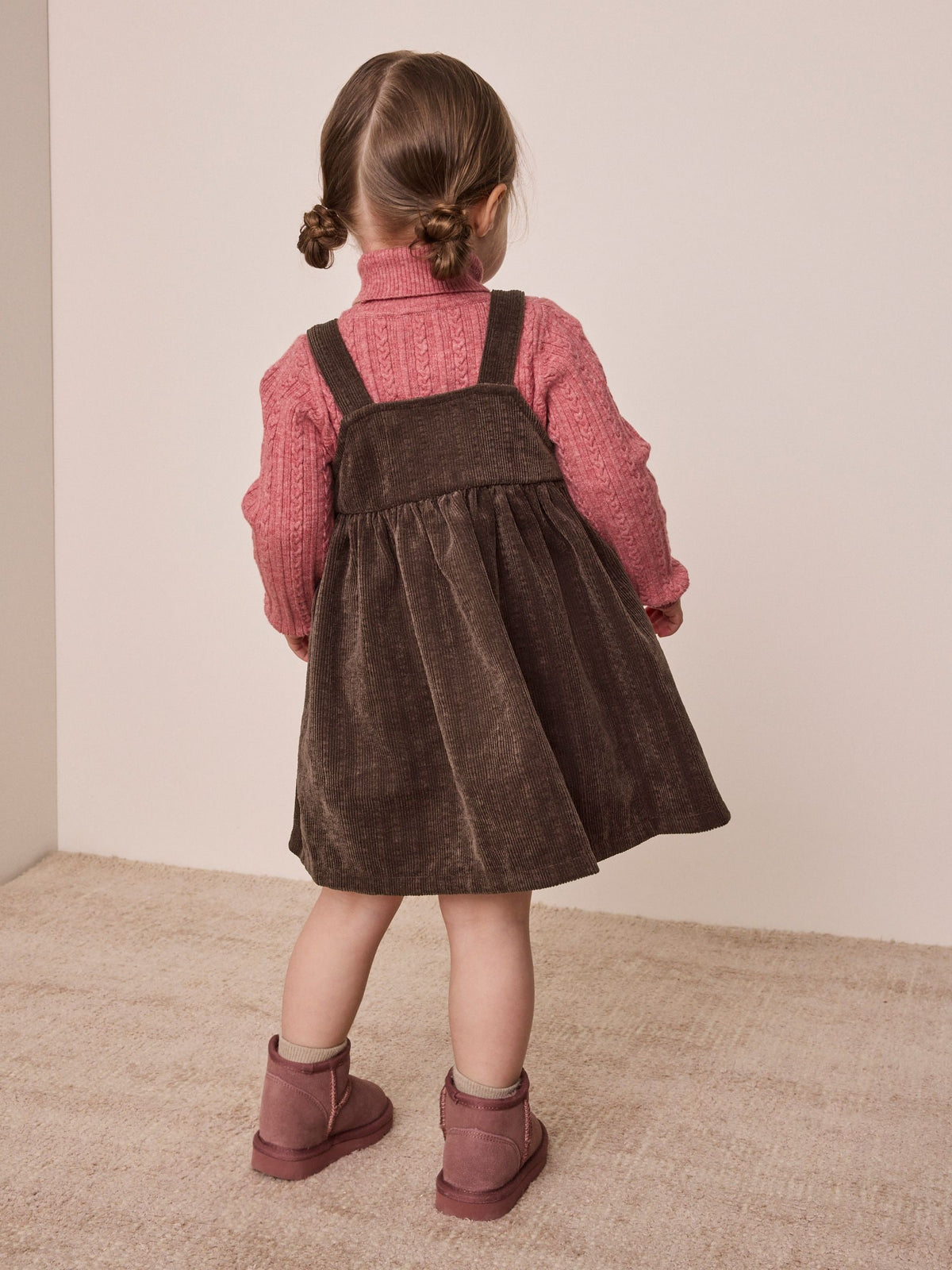 Chocolate Brown Sleeveless Cord Pinafore (3mths-8yrs)