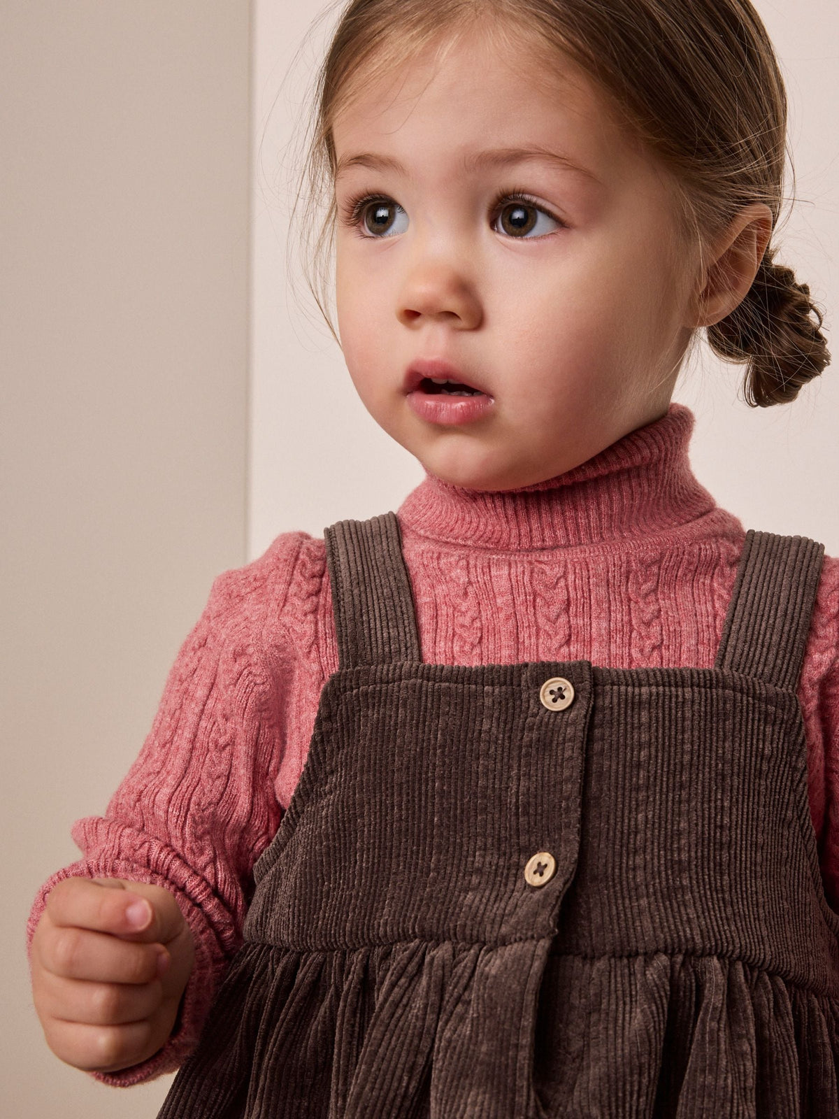 Chocolate Brown Sleeveless Cord Pinafore (3mths-8yrs)
