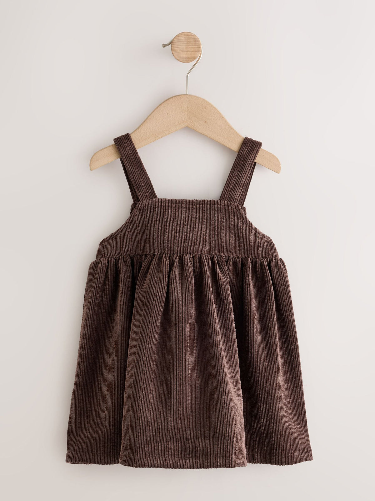 Chocolate Brown Sleeveless Cord Pinafore (3mths-8yrs)