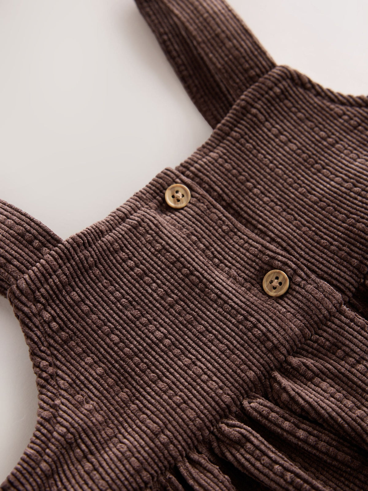 Chocolate Brown Sleeveless Cord Pinafore (3mths-8yrs)