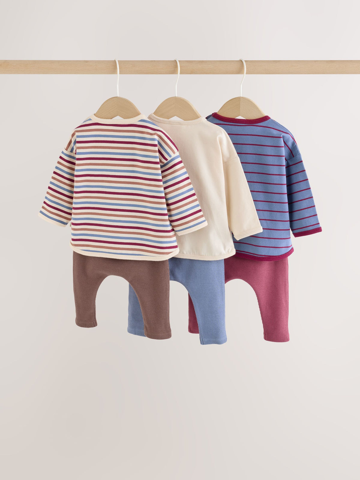 Blue/Brown Bear Baby Top and Leggings Set 6 Piece (0mths-3yrs)