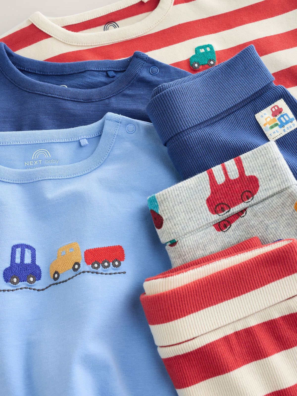 Red/Blue Transport Baby Top and Leggings Set 6 Piece (0mths-3yrs)