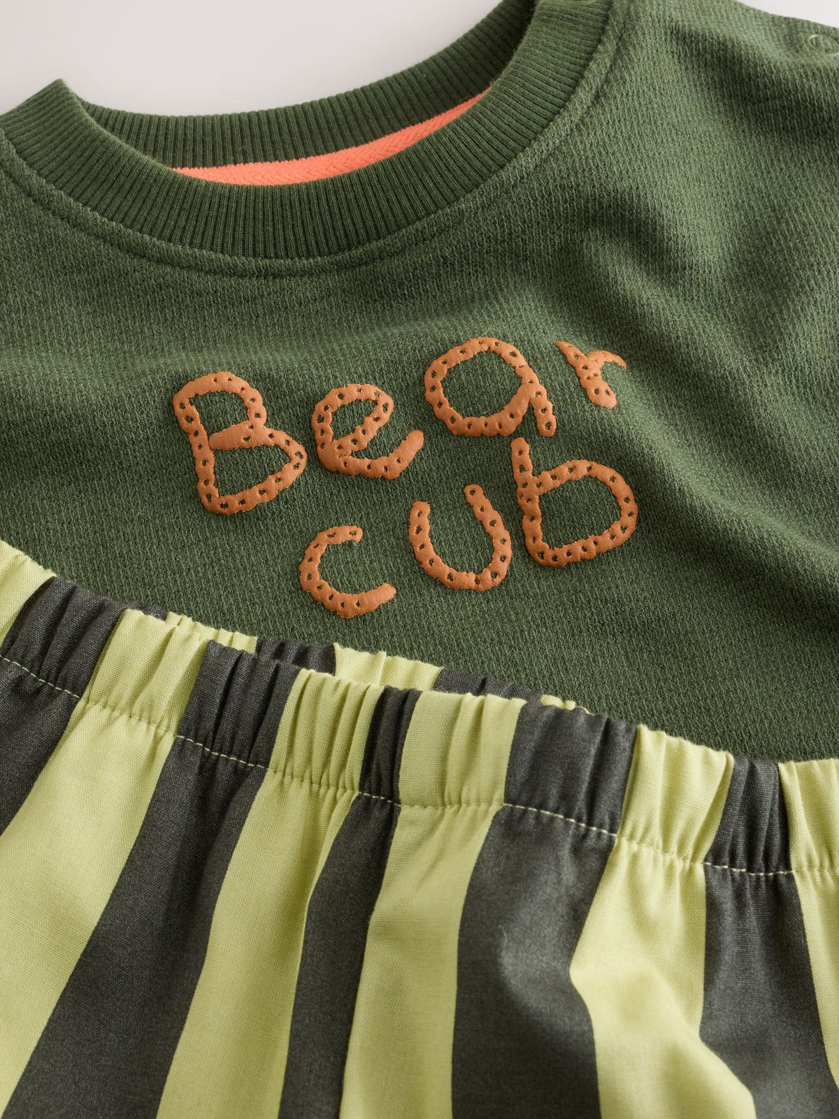 Green Stripe Sweat Top and Trousers Baby Set (0mths-2yrs)