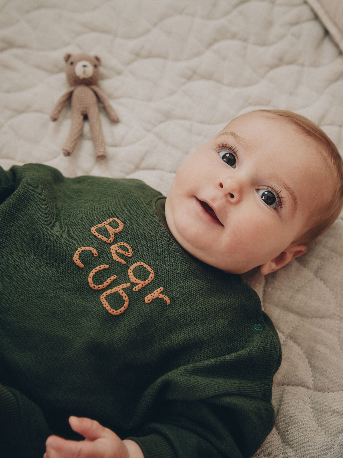 Green Stripe Sweat Top and Trousers Baby Set (0mths-2yrs)