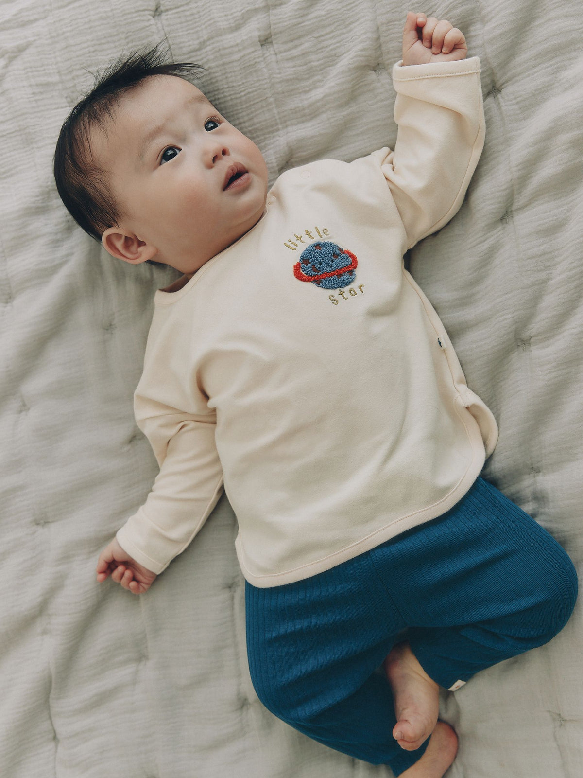 Neutral/Blue Space Top and Leggings Baby Set (0mths-2yrs)