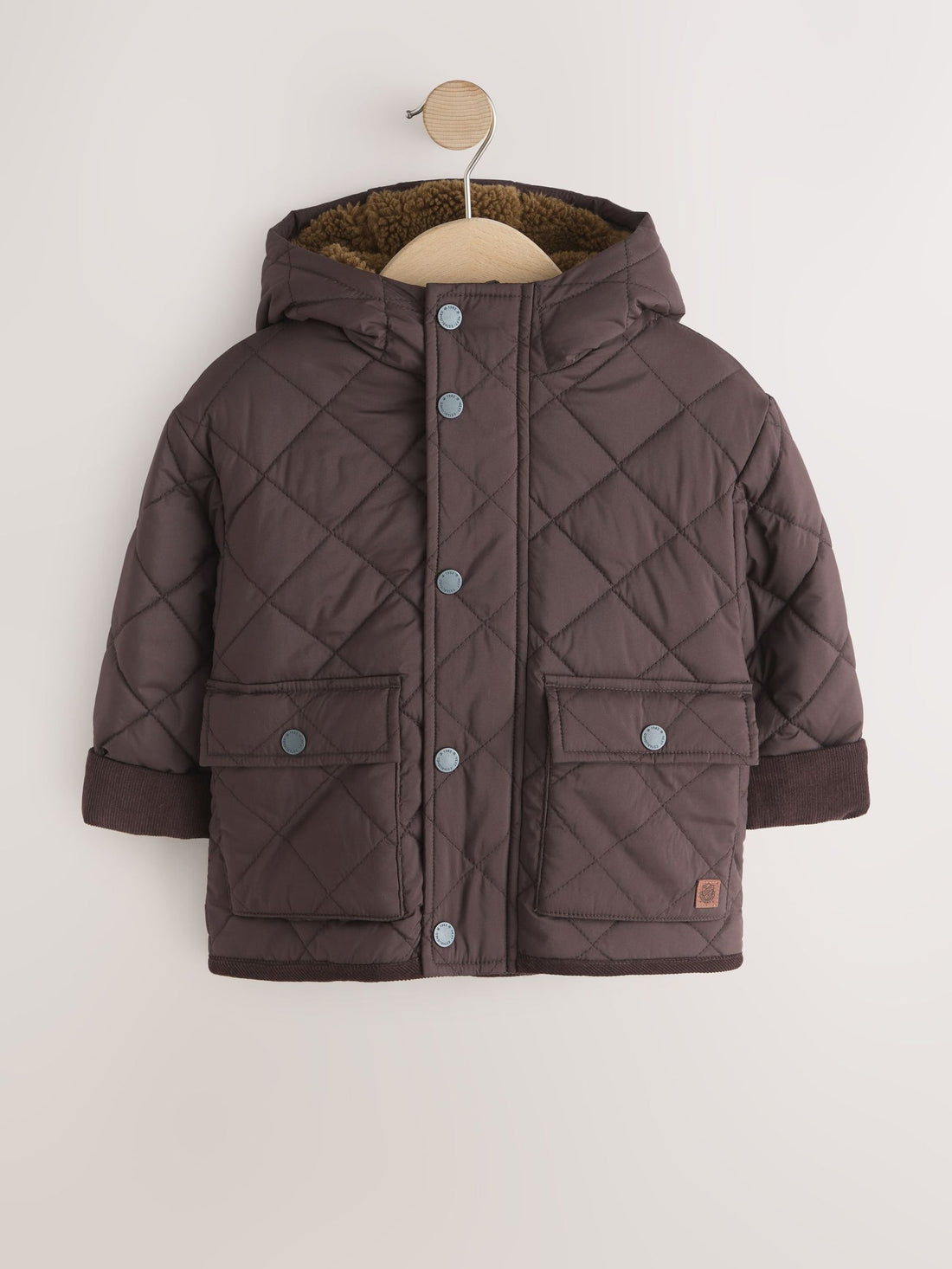 Brown Borg Lined Quilted Coat (3mths-7yrs)