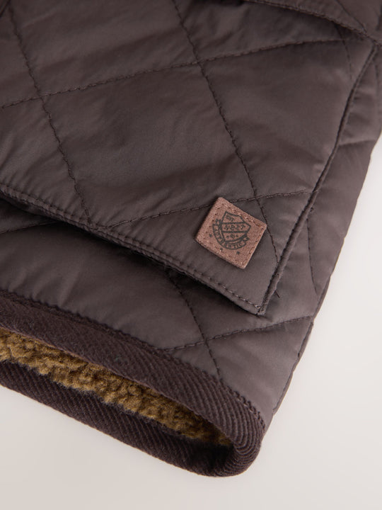 Brown Borg Lined Quilted Coat (3mths-7yrs)
