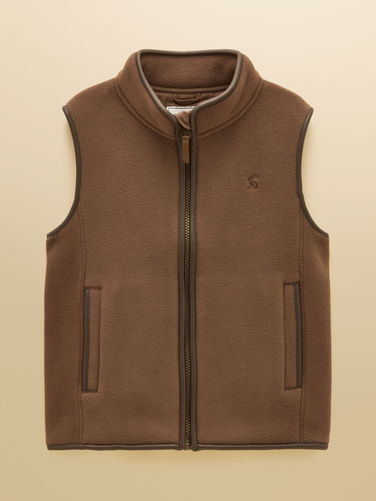 Joules Kids' Heritage Chocolate Brown Fleece Gilet