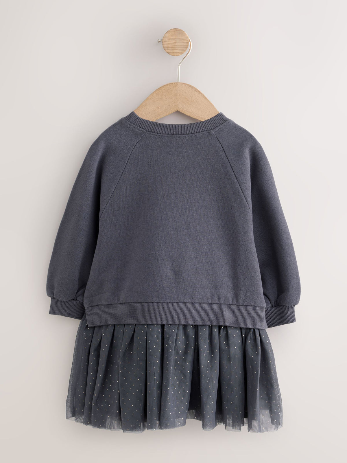 Black Cat Long Sleeve Sweat Mesh Dress (3mths-7yrs)
