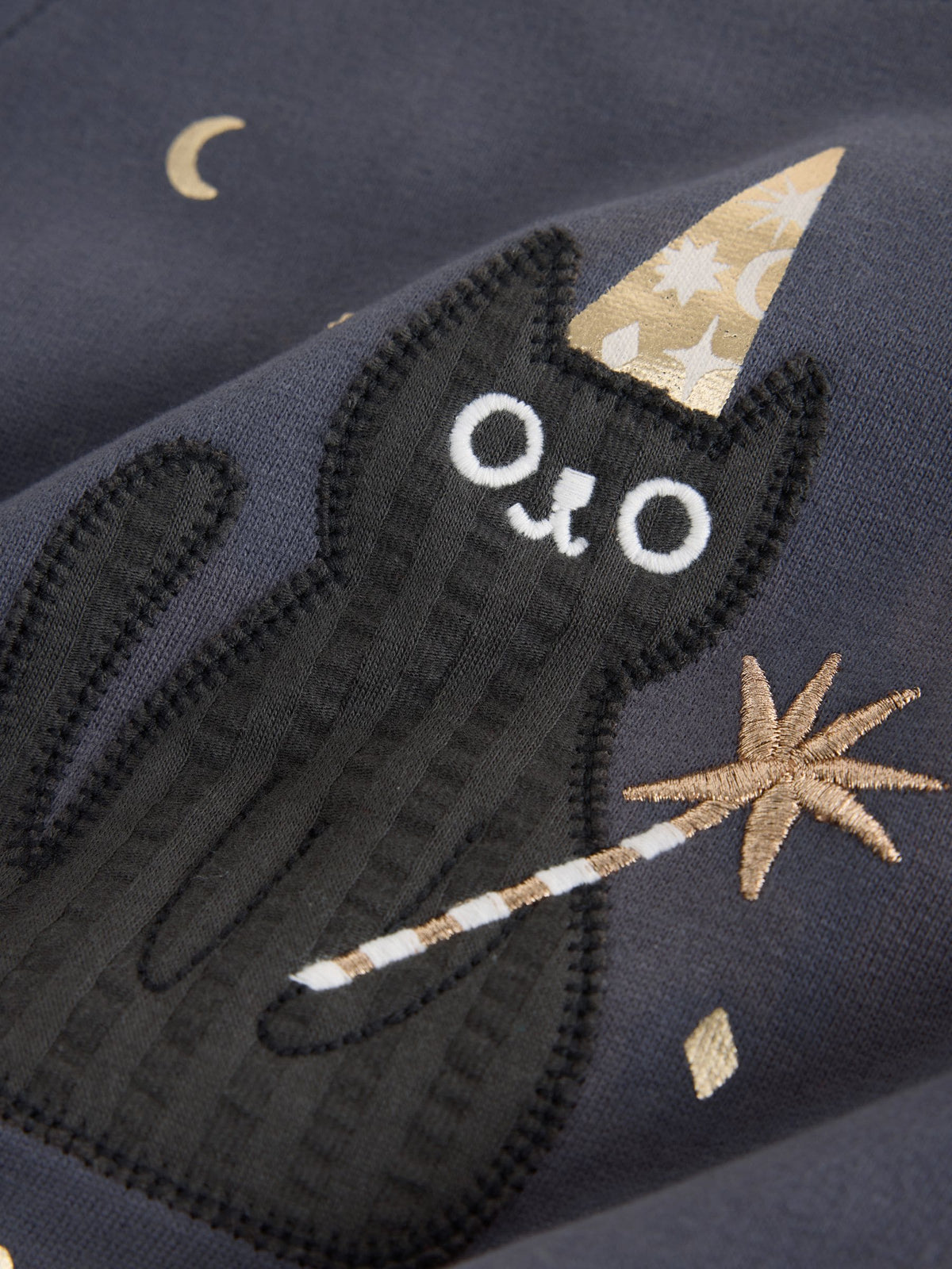 Black Cat Long Sleeve Sweat Mesh Dress (3mths-7yrs)