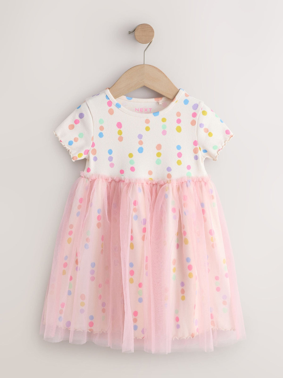 Rainbow Spot Mesh Skirt Dress (3mths-7yrs)