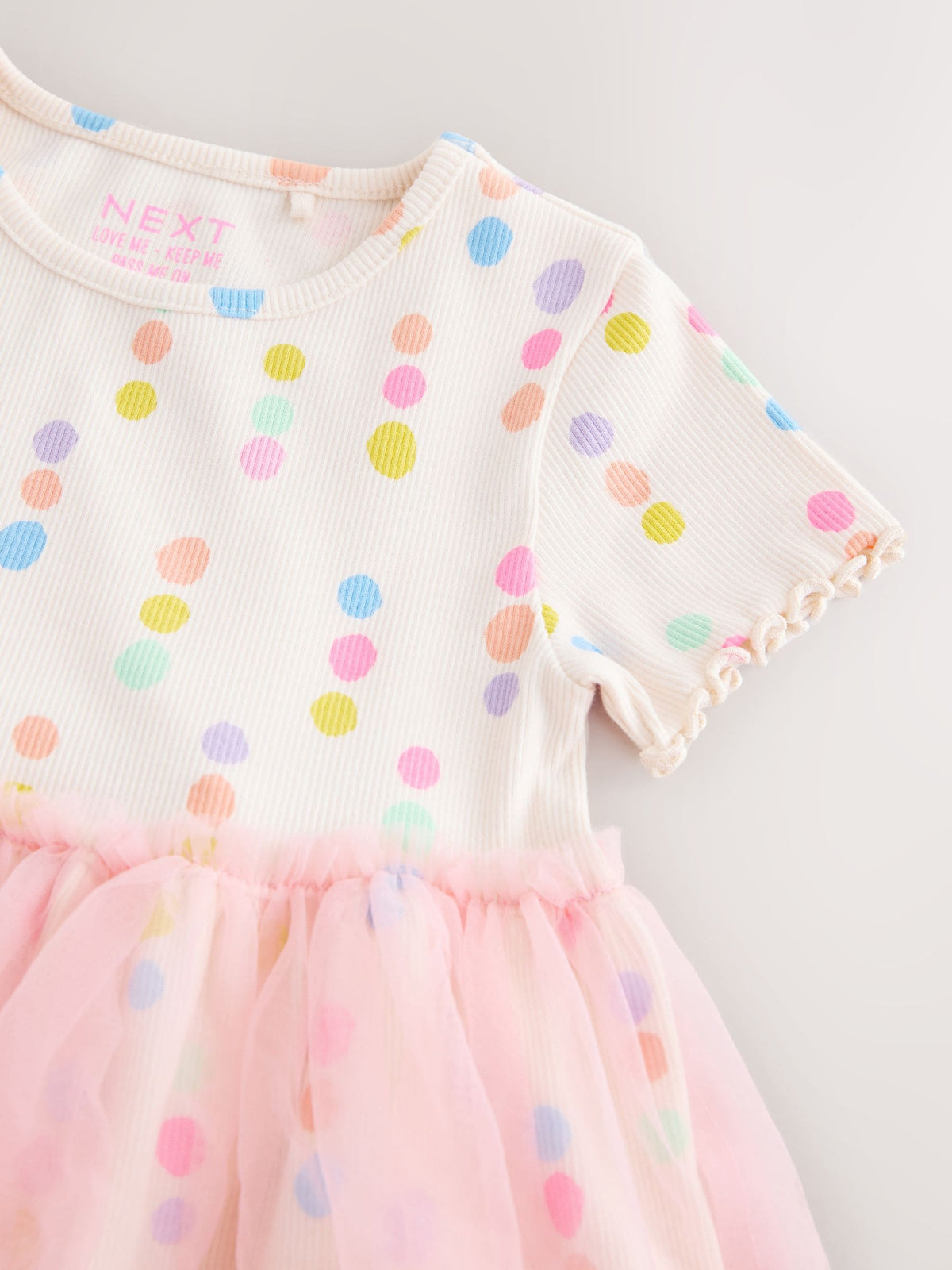 Rainbow Spot Mesh Skirt Dress (3mths-7yrs)