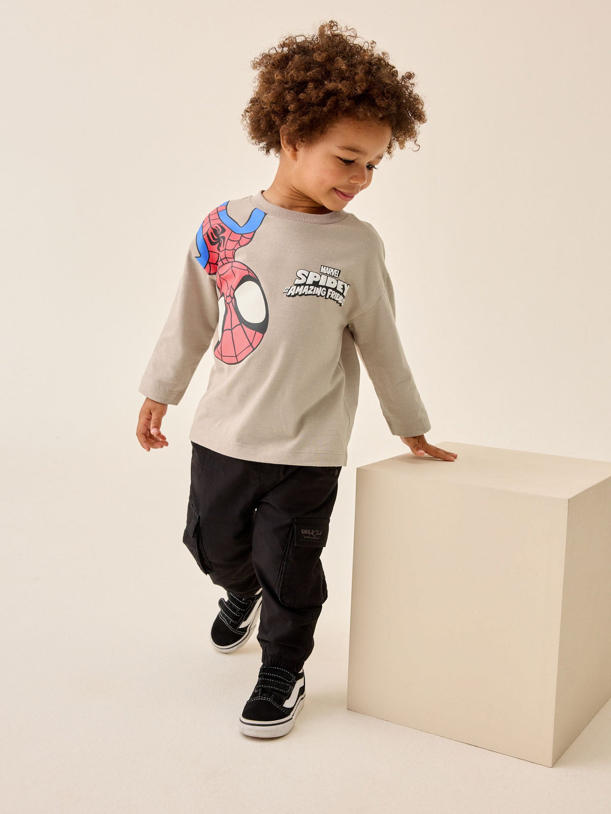 Cement Spidey Long Sleeve T-Shirt (9mths-8yrs)