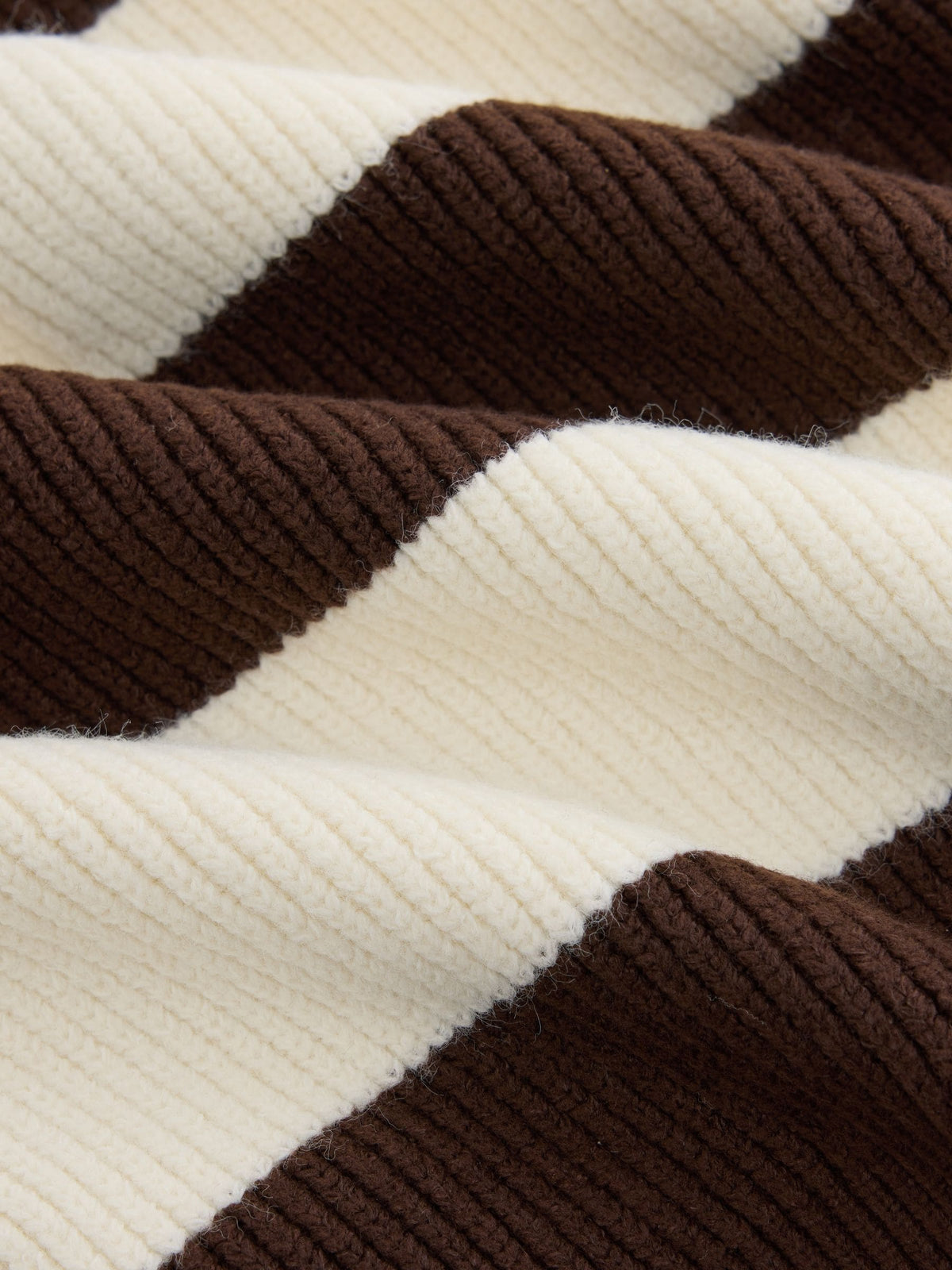 Brown/Cream Knitted Stripe Rugby Polo Shirt (3mths-7yrs)