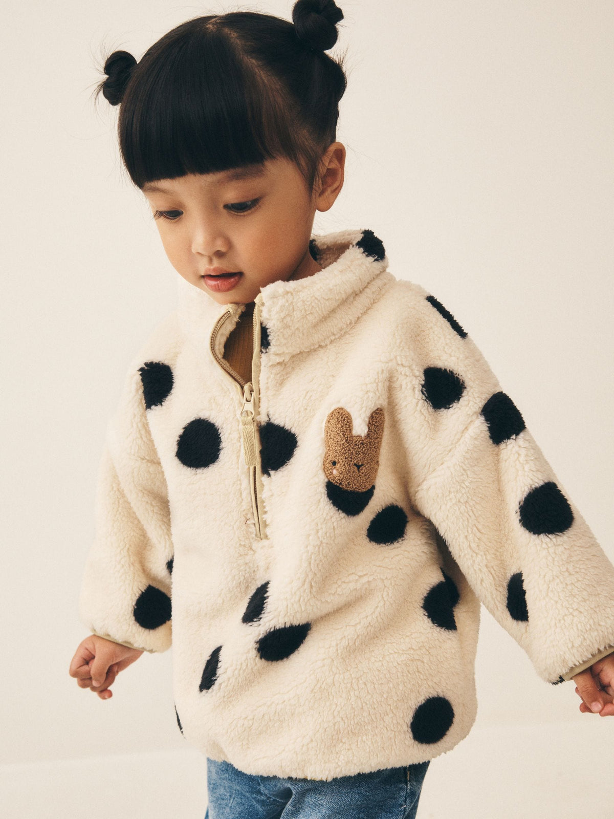Mono Spot Half Zip Fleece (3mths-7yrs)