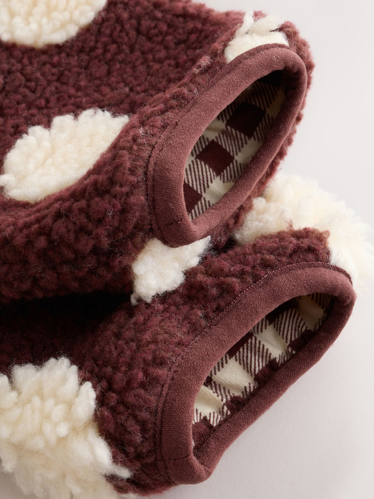 Brown/Ecru Spot Hooded Zip Up Fleece (3mths-7yrs)