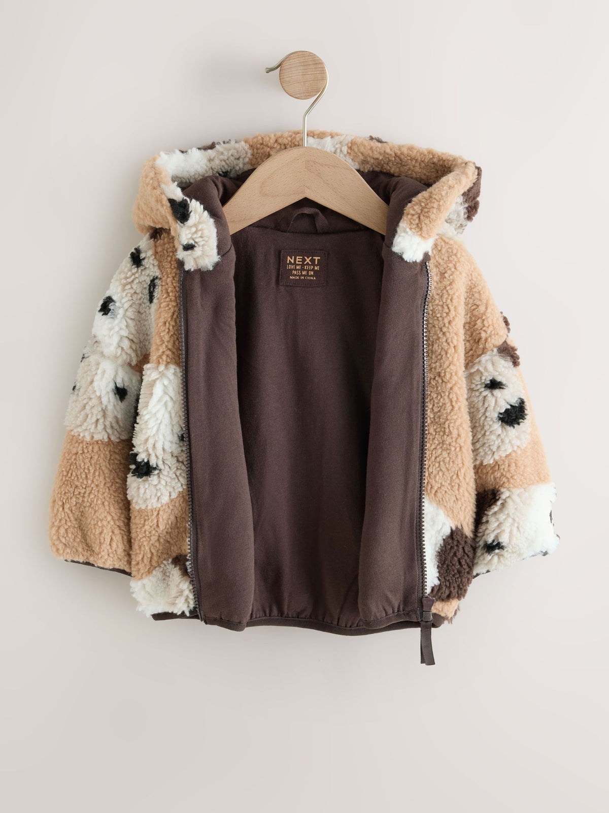 Neutral Dog Hooded Zip Up Fleece (3mths-7yrs)