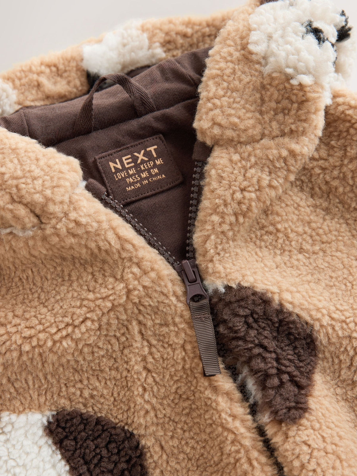Neutral Dog Hooded Zip Up Fleece (3mths-7yrs)