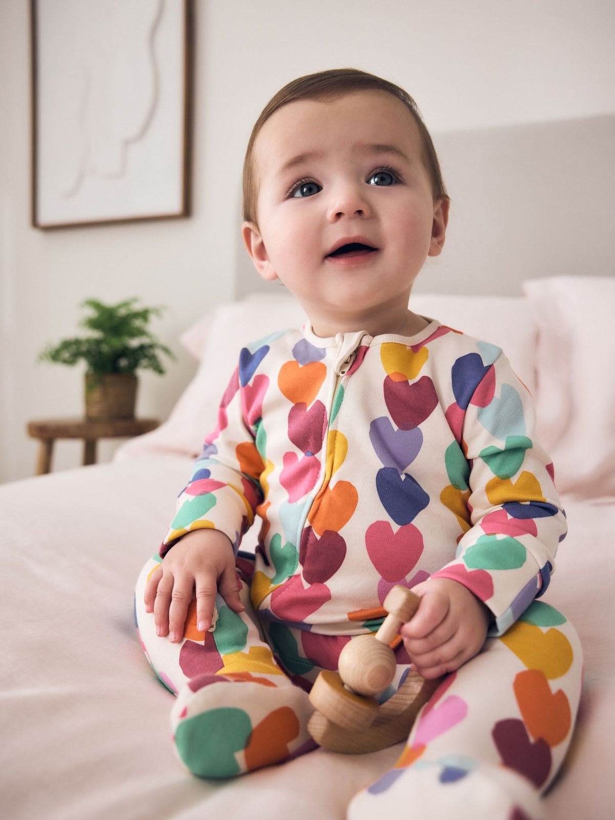 Bright Rainbow Two Way Zip Sleepsuits 3 Pack (0mths-2yrs)