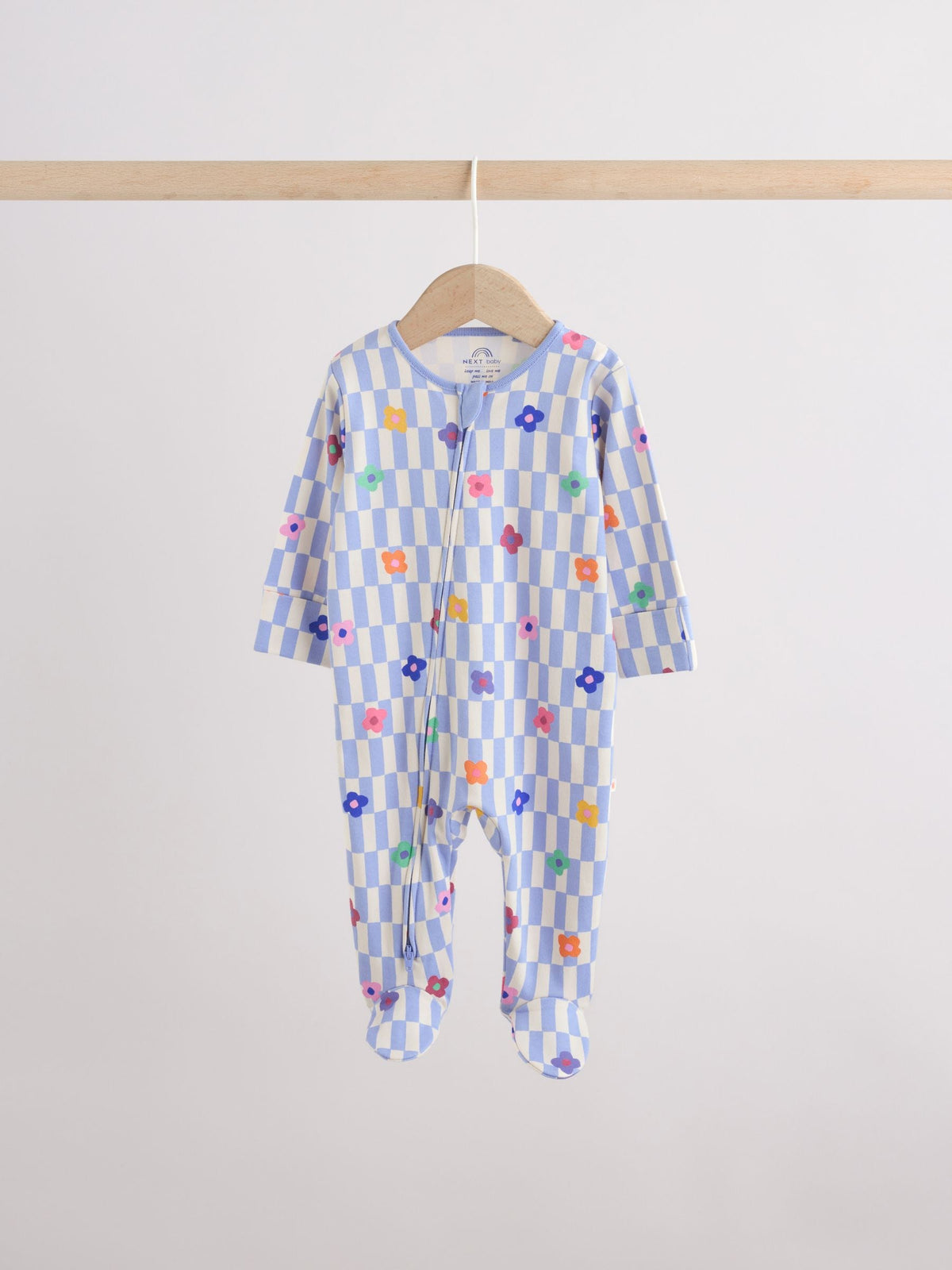 Bright Rainbow Two Way Zip Sleepsuits 3 Pack (0mths-2yrs)