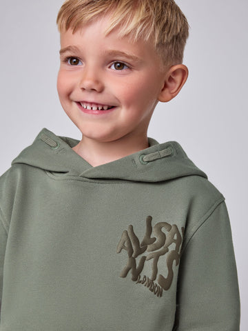 smALLSAINTS Green Orlando Oversized Pullover Hoodie