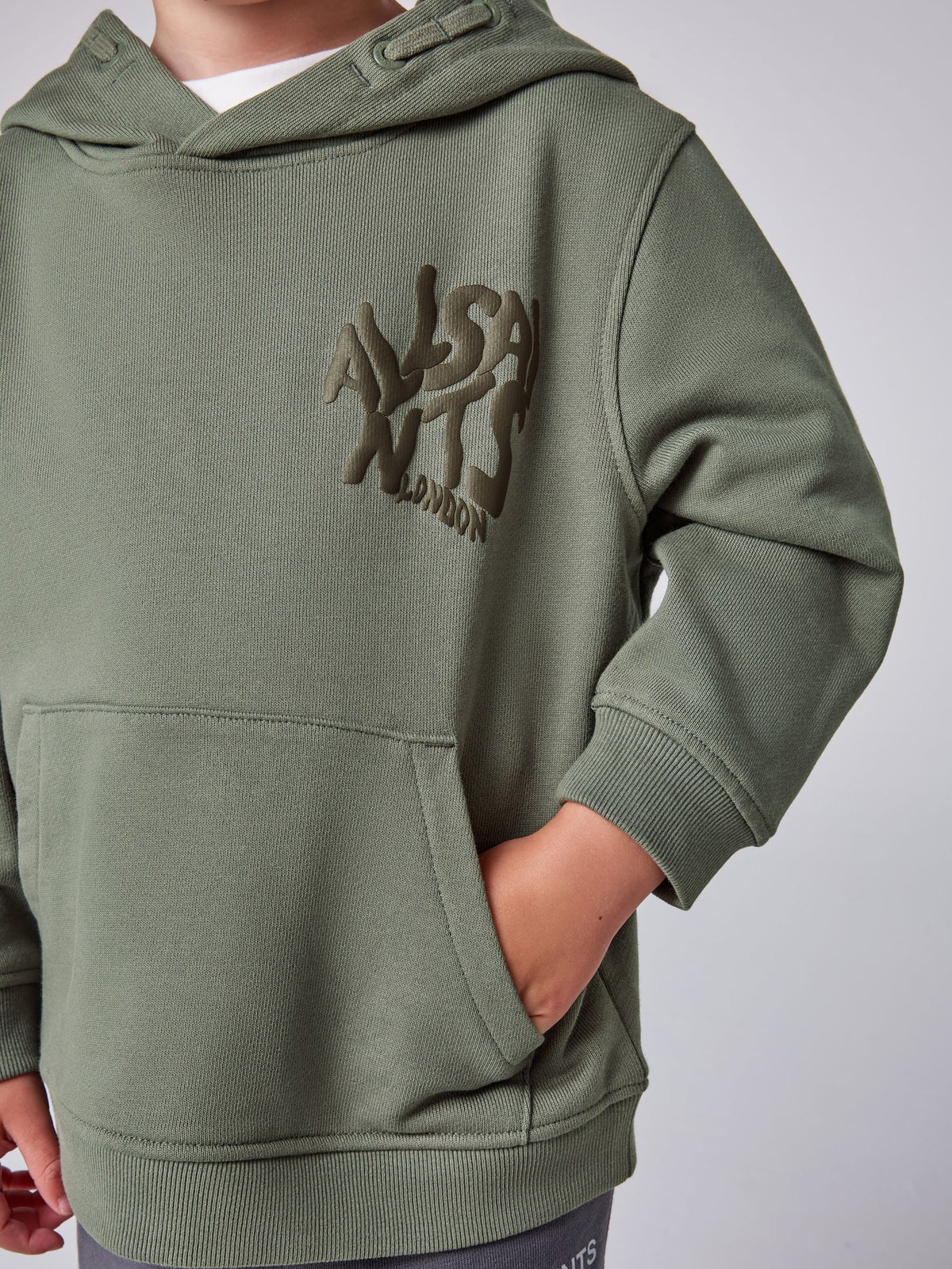 smALLSAINTS Green Orlando Oversized Pullover Hoodie