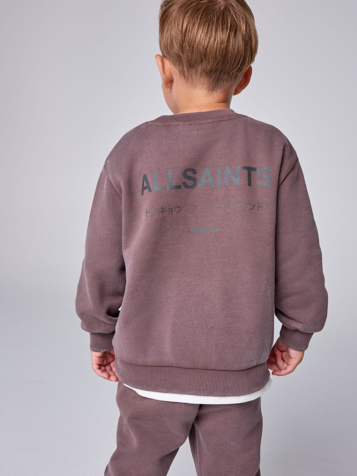smALLSAINTS Washed Brown Underground Oversized Sweatshirt and Joggers Set