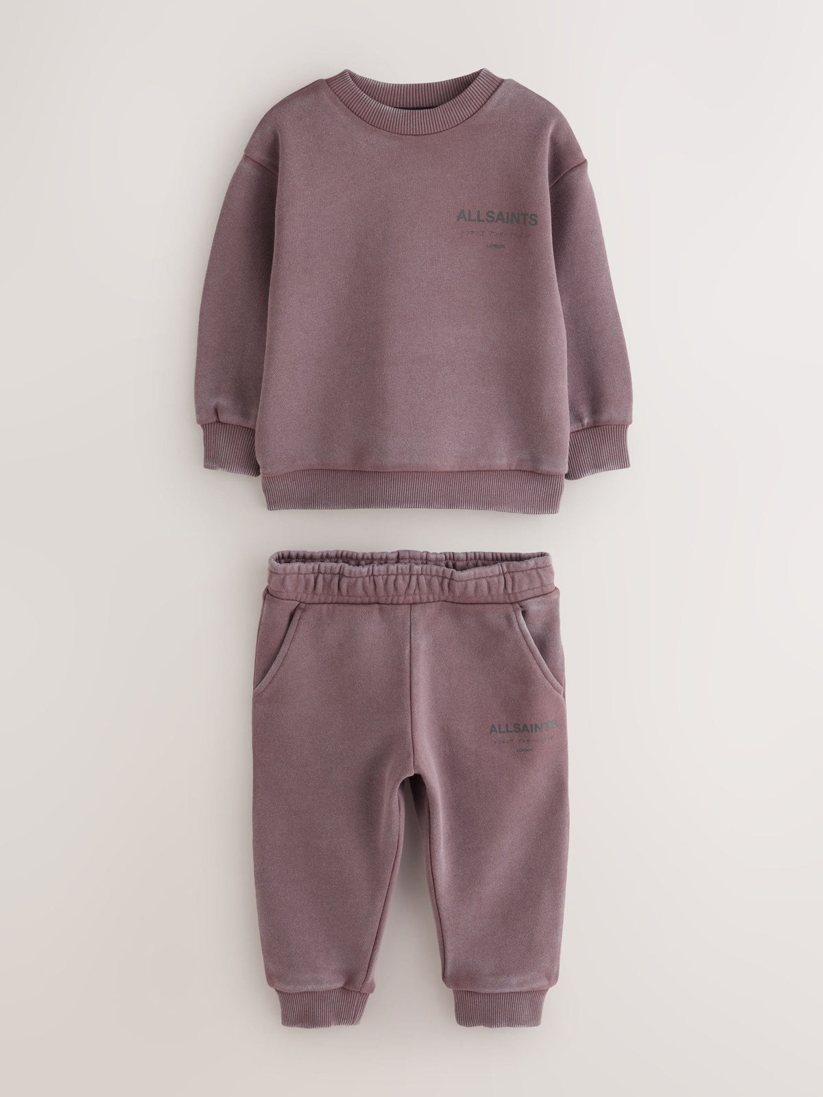 smALLSAINTS Washed Brown Underground Oversized Sweatshirt and Joggers Set