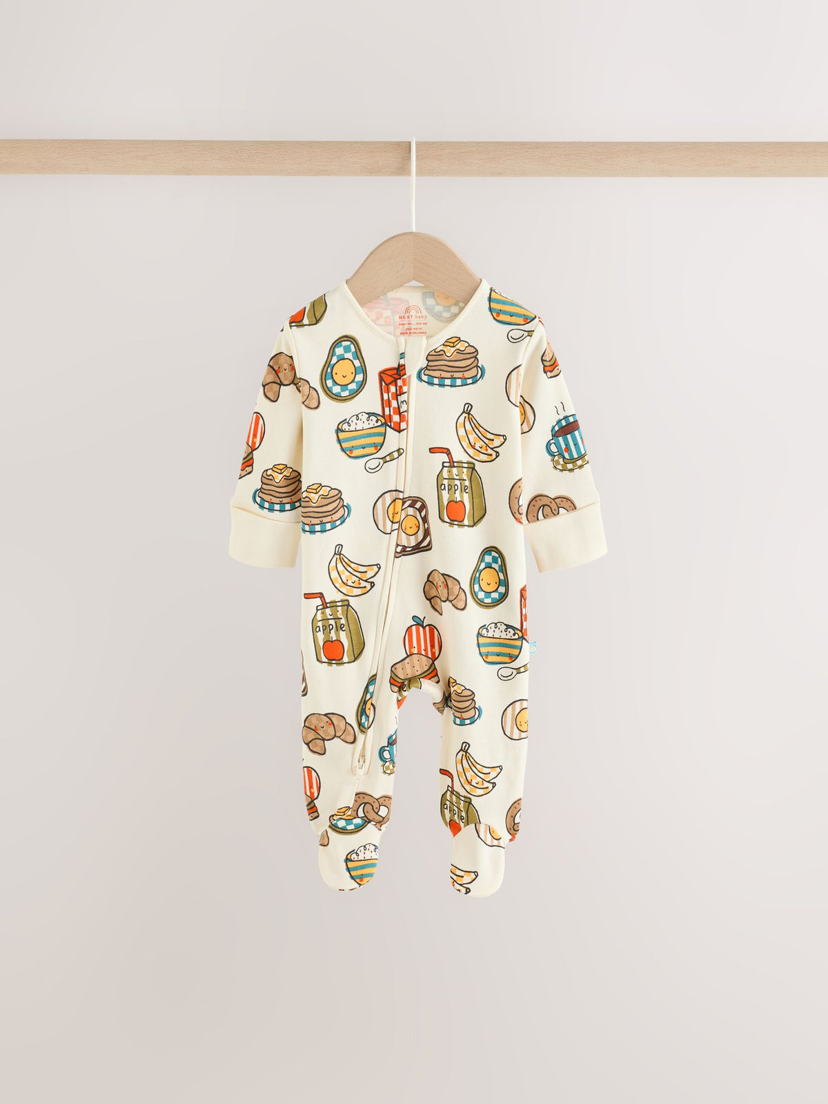 Blue/Orange Brunch Baby Sleepsuits 3 Pack (0mths-2yrs)