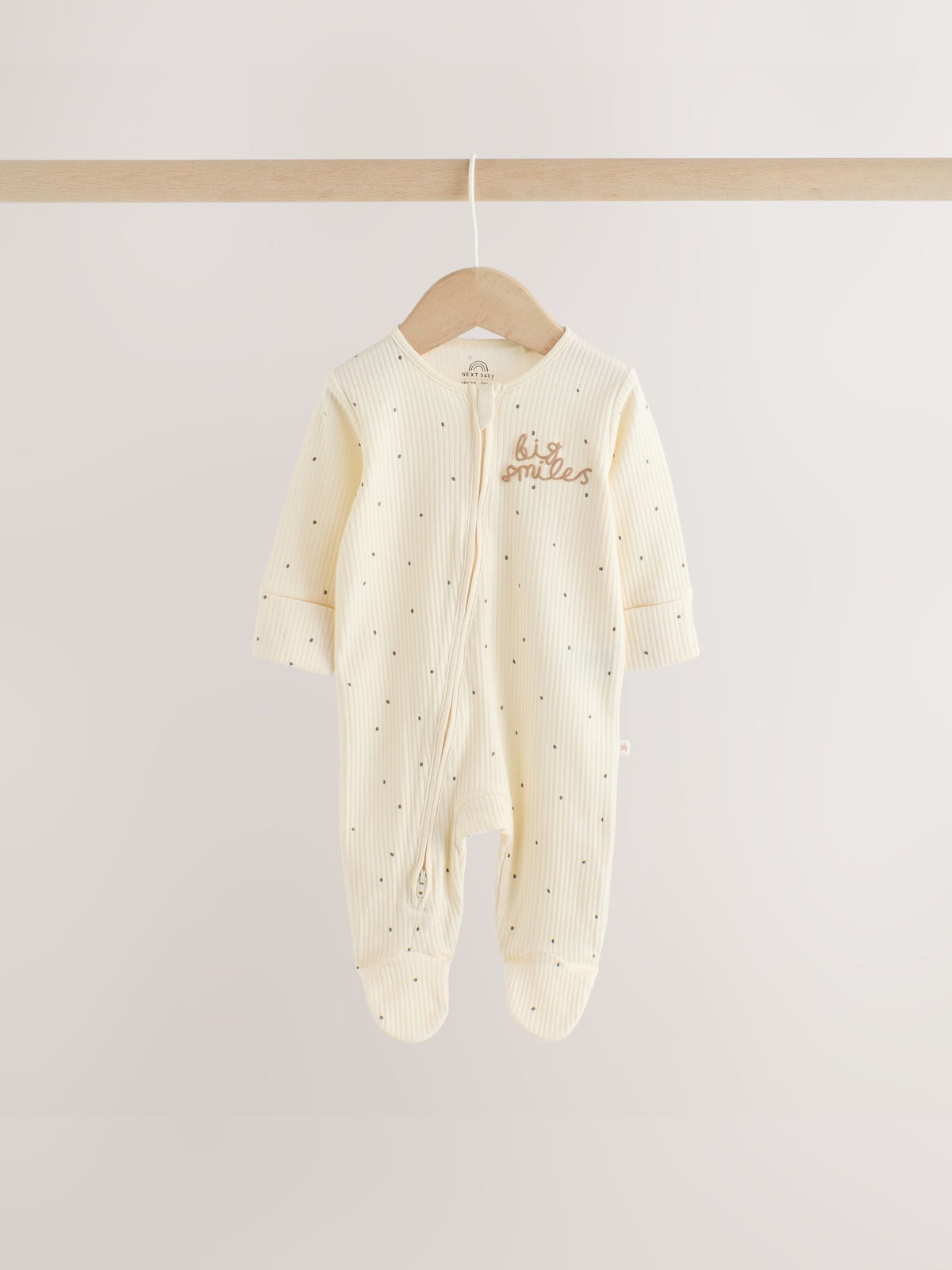 Neutral Milk Club 3 Pack Two Way Zip Baby Sleepsuit (0-2yrs)