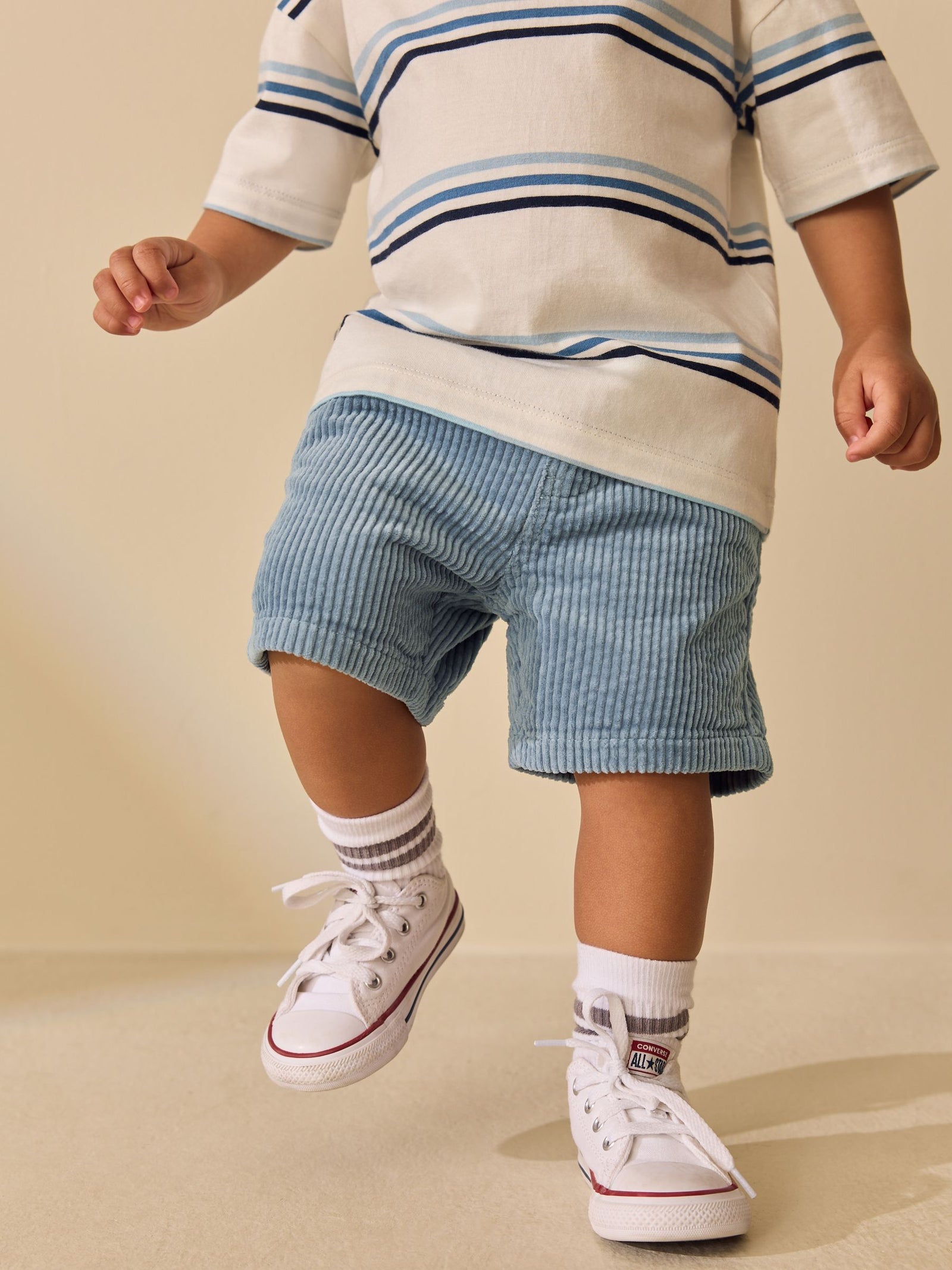 Mid Blue Corduroy Pull On Shorts (3mths-7yrs)