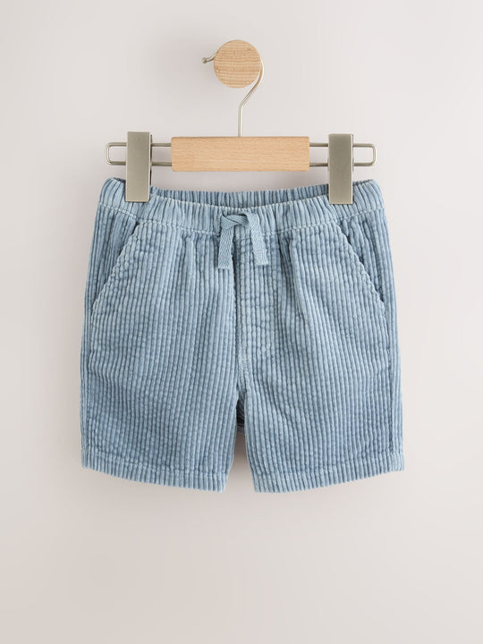 Mid Blue Corduroy Pull On Shorts (3mths-7yrs)
