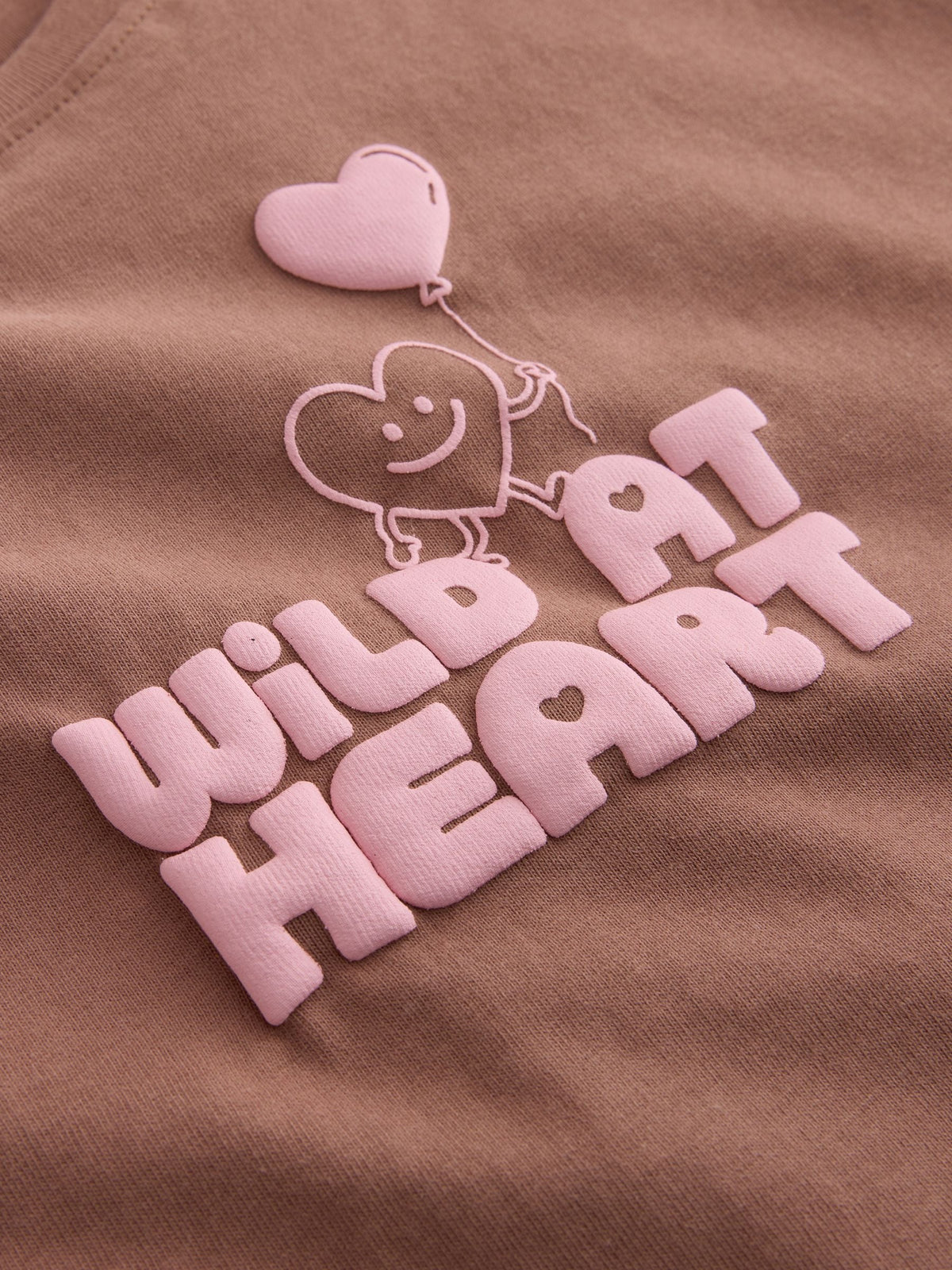 Brown Heart Stripe Short Sleeve T-Shirt and Wide Leg Trousers Set (3mths-7yrs)