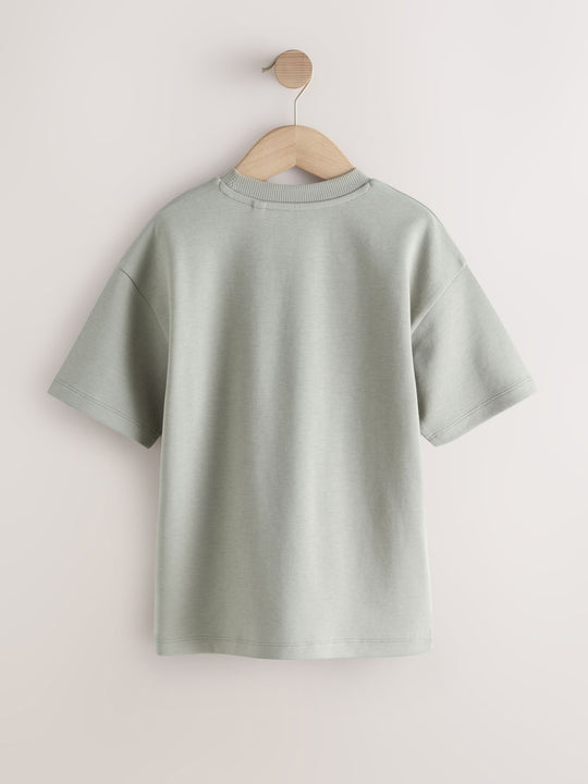 Mineral Green Graphic Heavyweight Short Sleeve T-Shirt (3-16yrs)