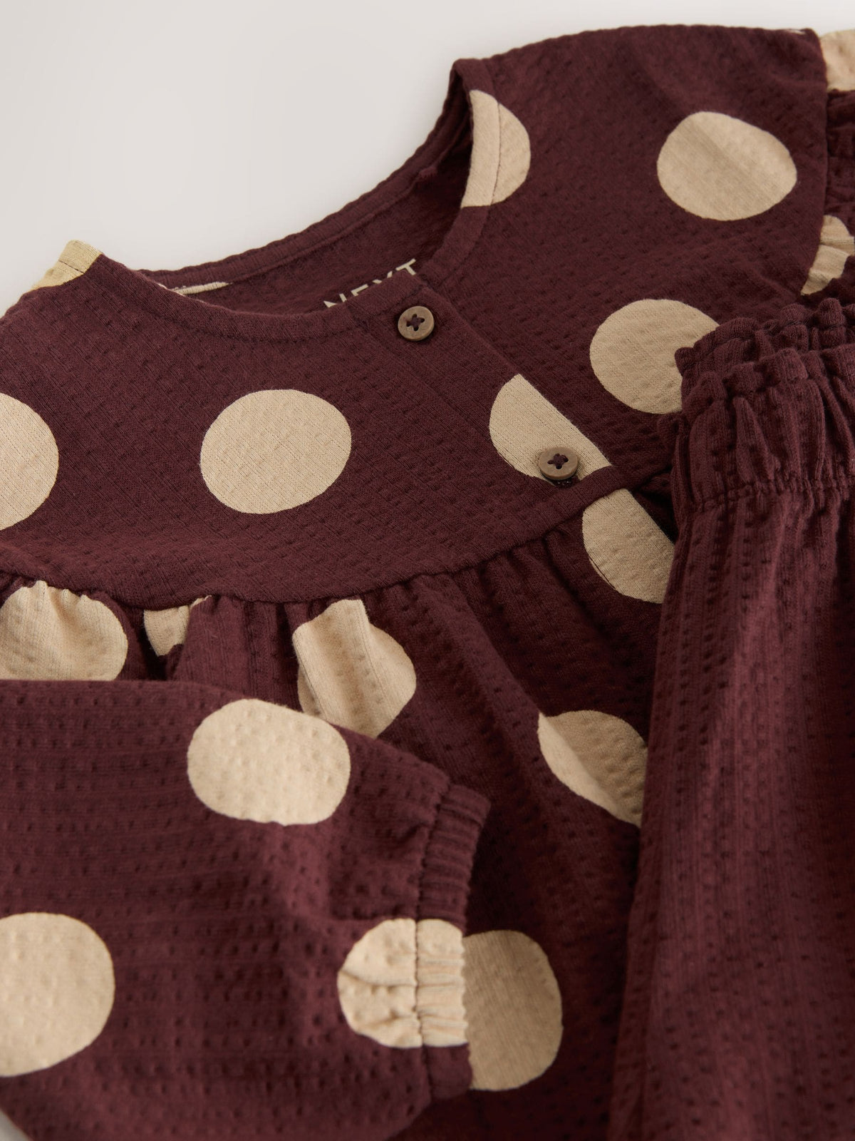 Brown/Cream Long Sleeve Blouse and Bloomer Trousers Set (3mths-7yrs)