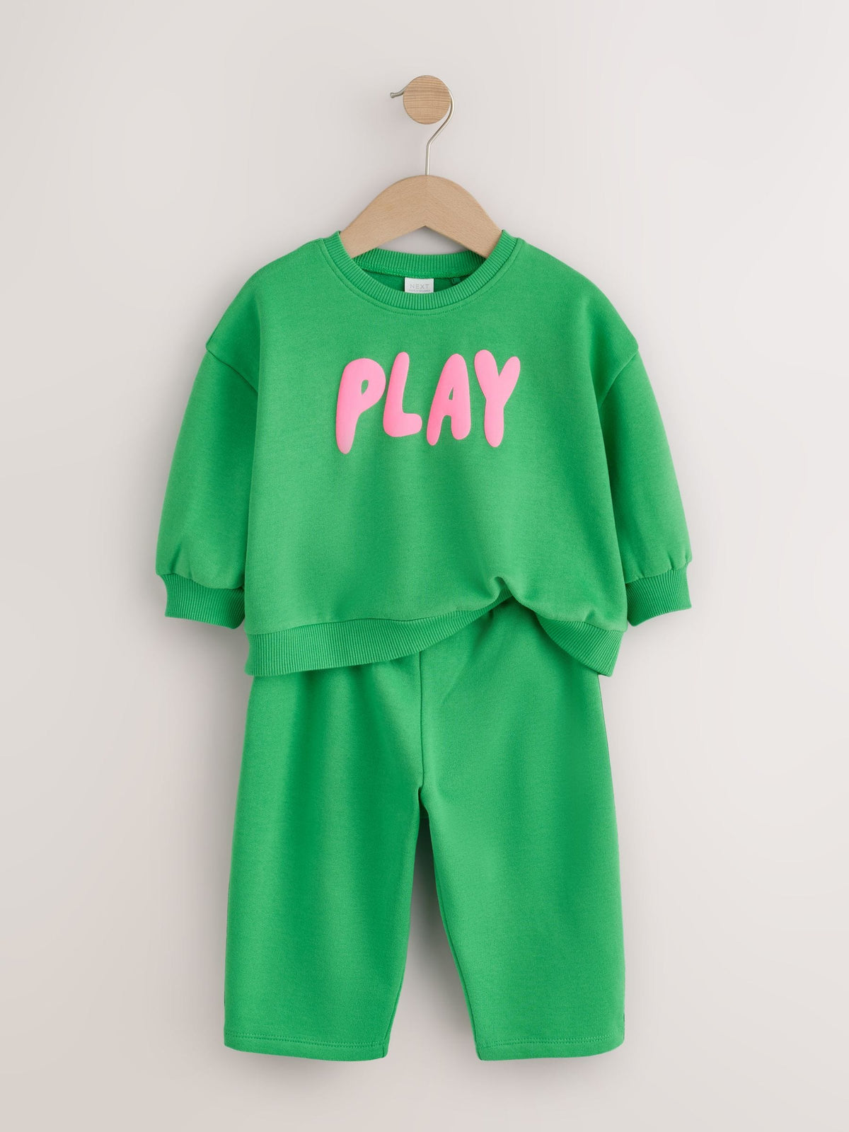 Green Play Crew Neck Sweatshirt and Barrel Trousers Set (3mths-7yrs)