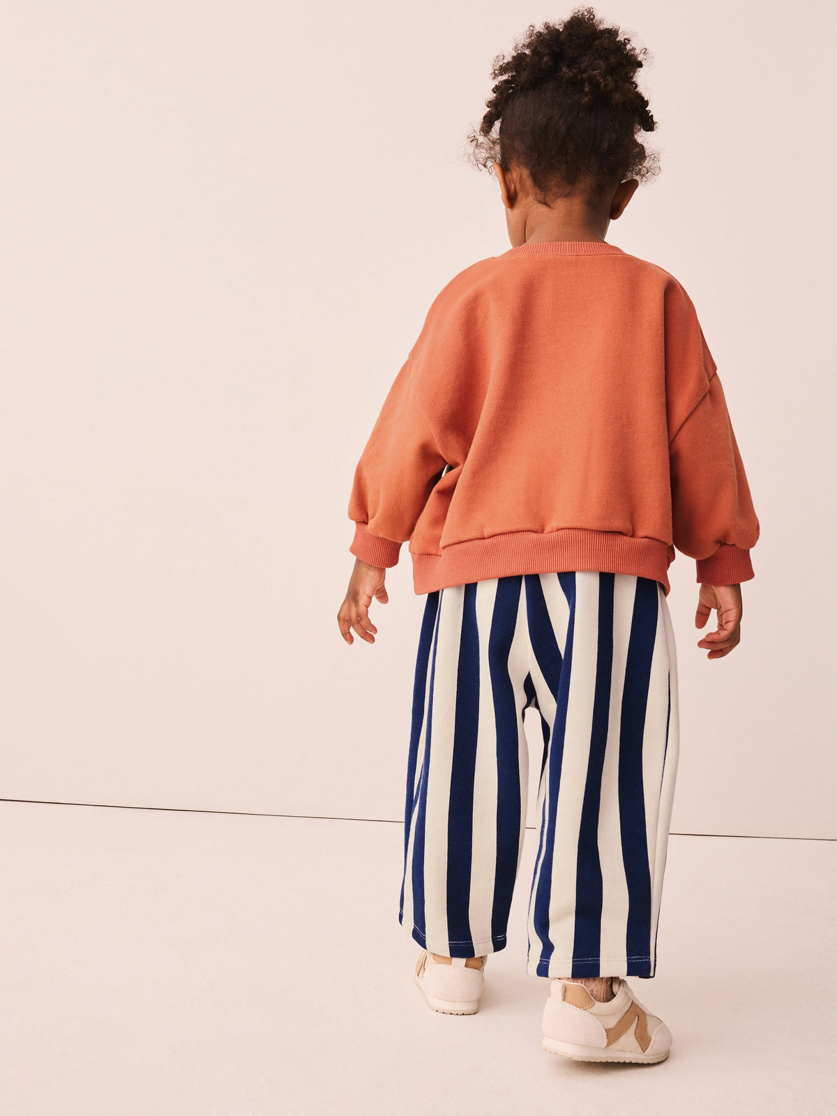 Navy Stripe Duck Crew Neck Sweatshirt and Barrel Trousers Set (3mths-7yrs)