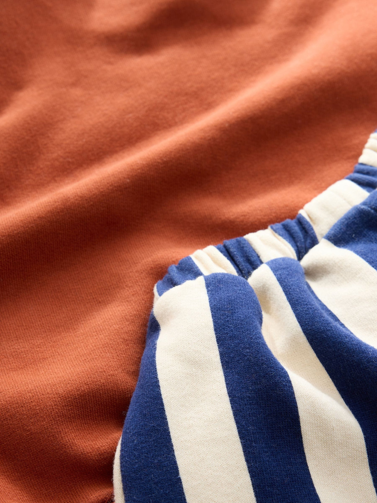 Navy Stripe Duck Crew Neck Sweatshirt and Barrel Trousers Set (3mths-7yrs)