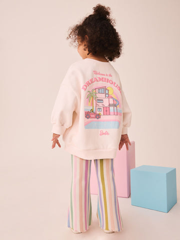 Barbie Dreamhouse Rainbow Sweatshirt and Flare Leg Set (3mths-7yrs)