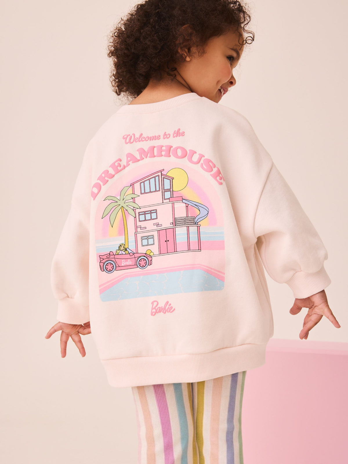 Barbie Dreamhouse Rainbow Sweatshirt and Flare Leg Set (3mths-7yrs)