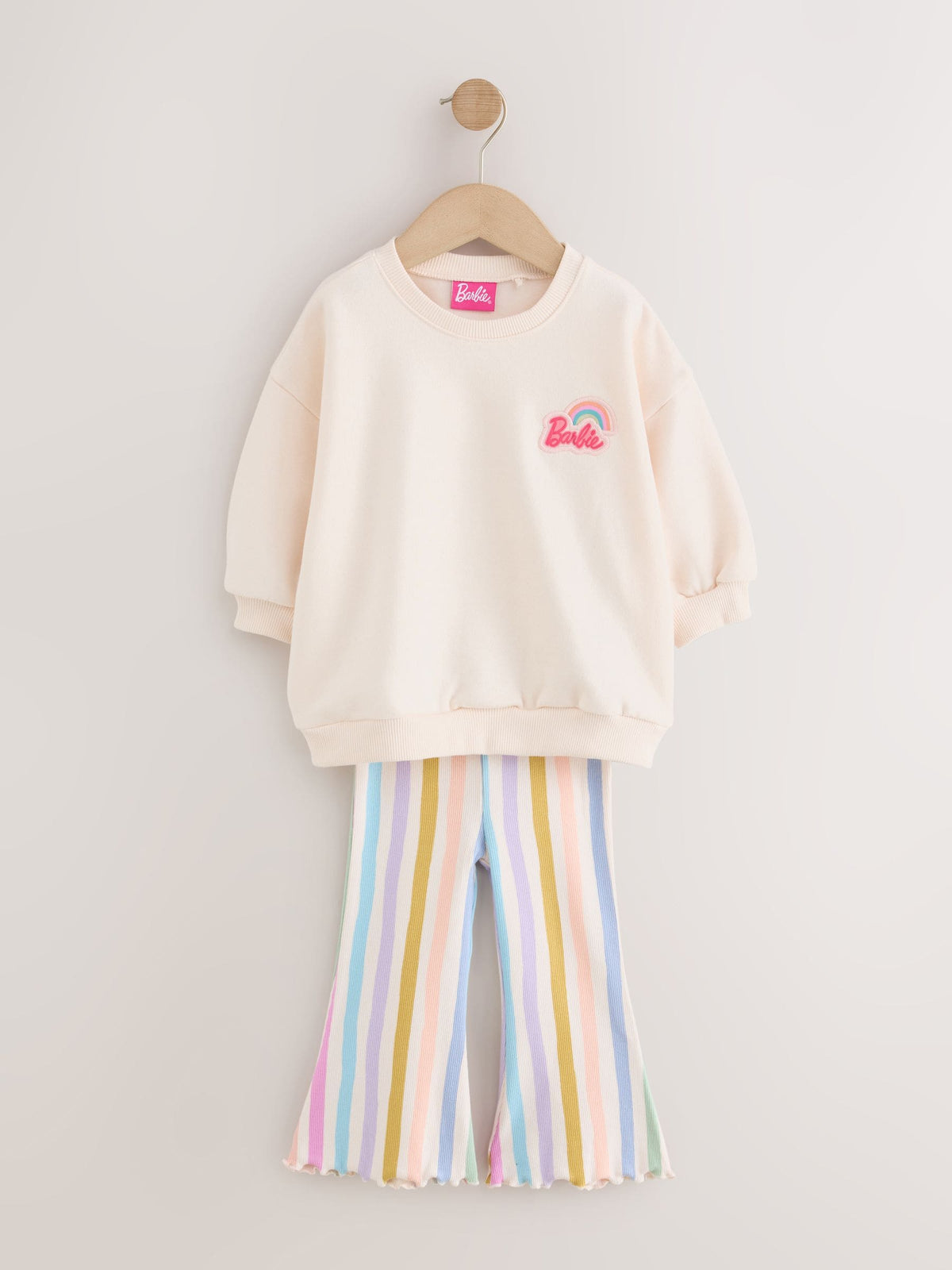 Barbie Dreamhouse Rainbow Sweatshirt and Flare Leg Set (3mths-7yrs)