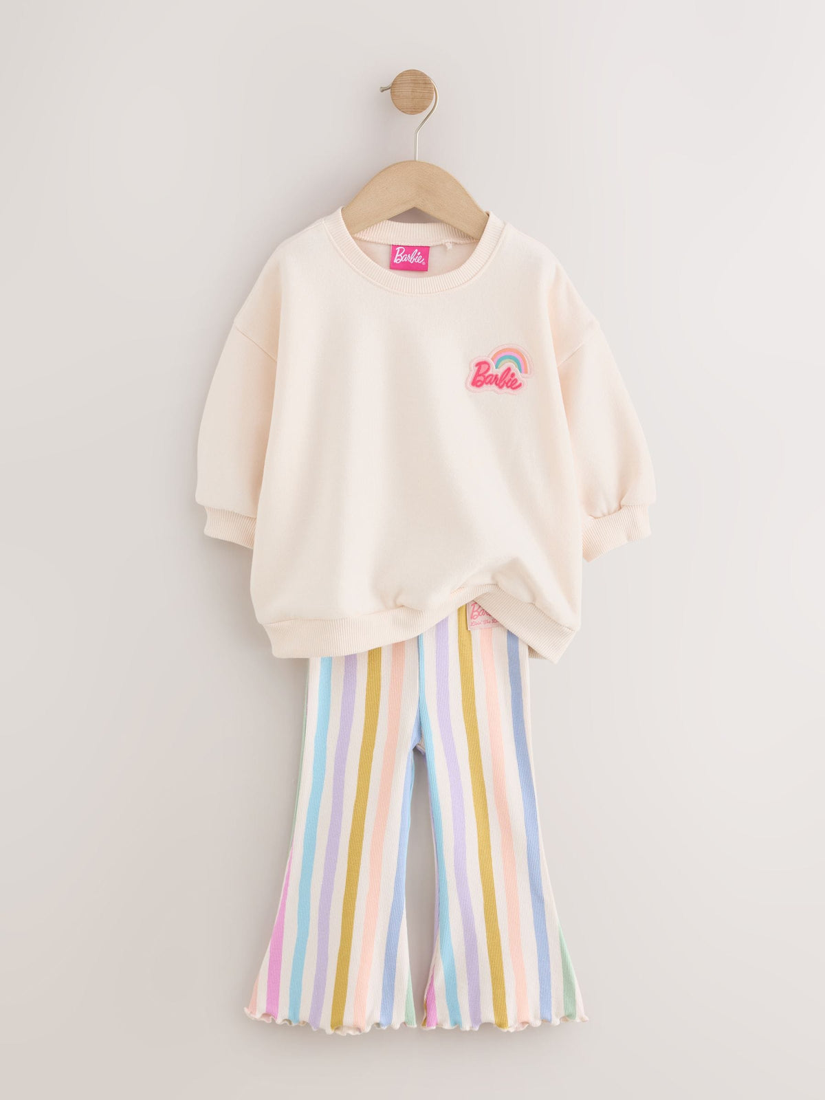 Barbie Dreamhouse Rainbow Sweatshirt and Flare Leg Set (3mths-7yrs)