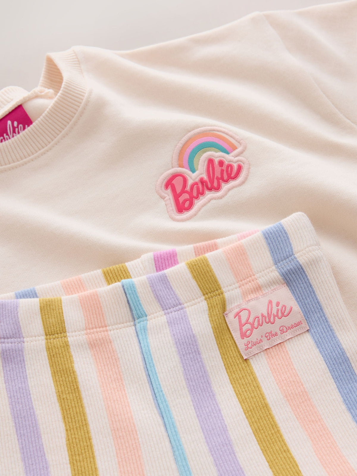 Barbie Dreamhouse Rainbow Sweatshirt and Flare Leg Set (3mths-7yrs)