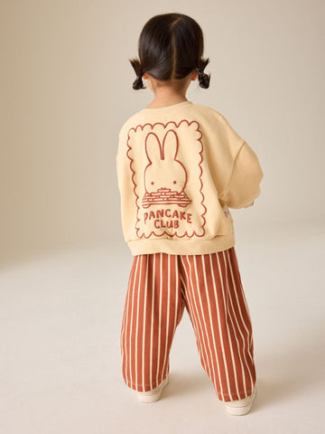 Miffy Light Yellow Stripe Sweatshirt and Wide Leg Set (3mths-7yrs)