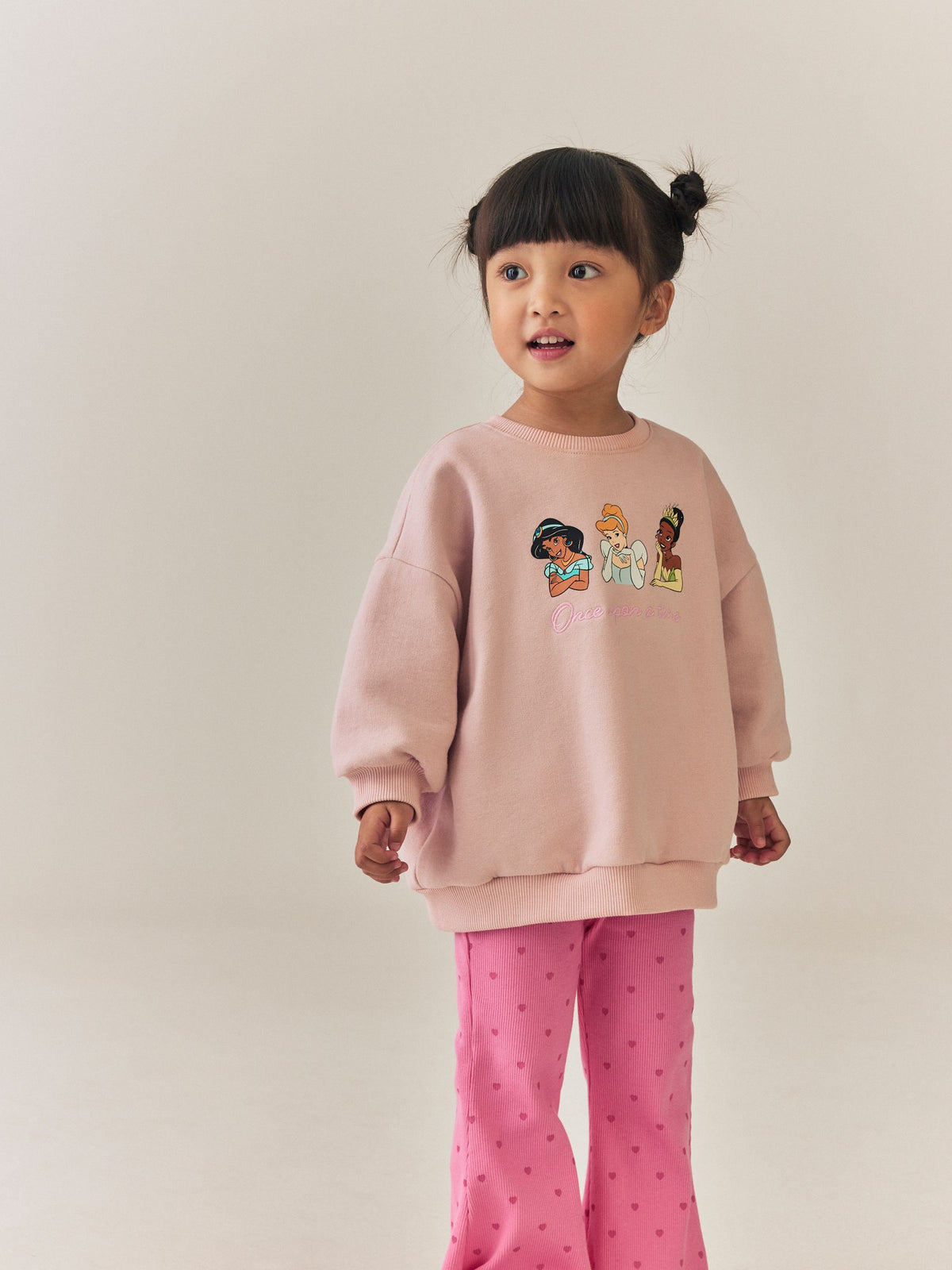 Disney Princess Pale Pink Sweatshirt and Flare Set (3mths-7yrs)