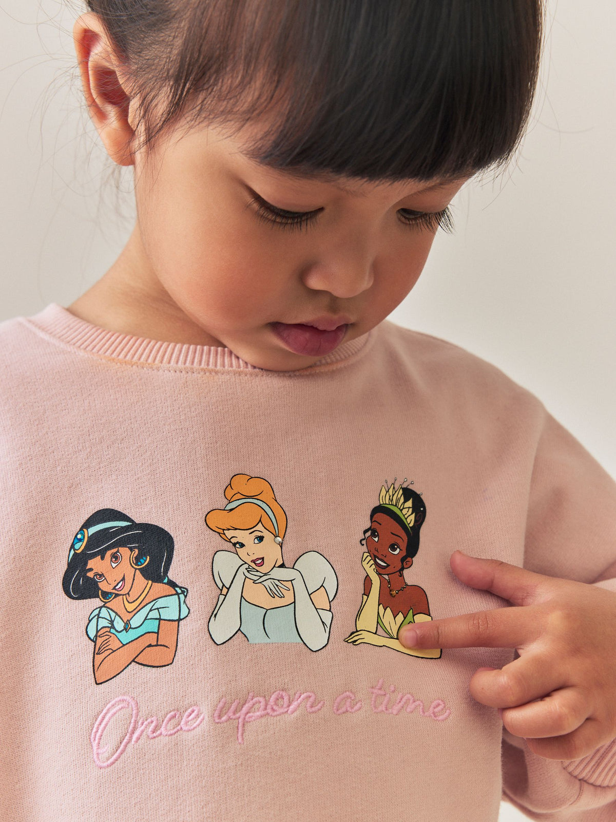 Disney Princess Pale Pink Sweatshirt and Flare Set (3mths-7yrs)