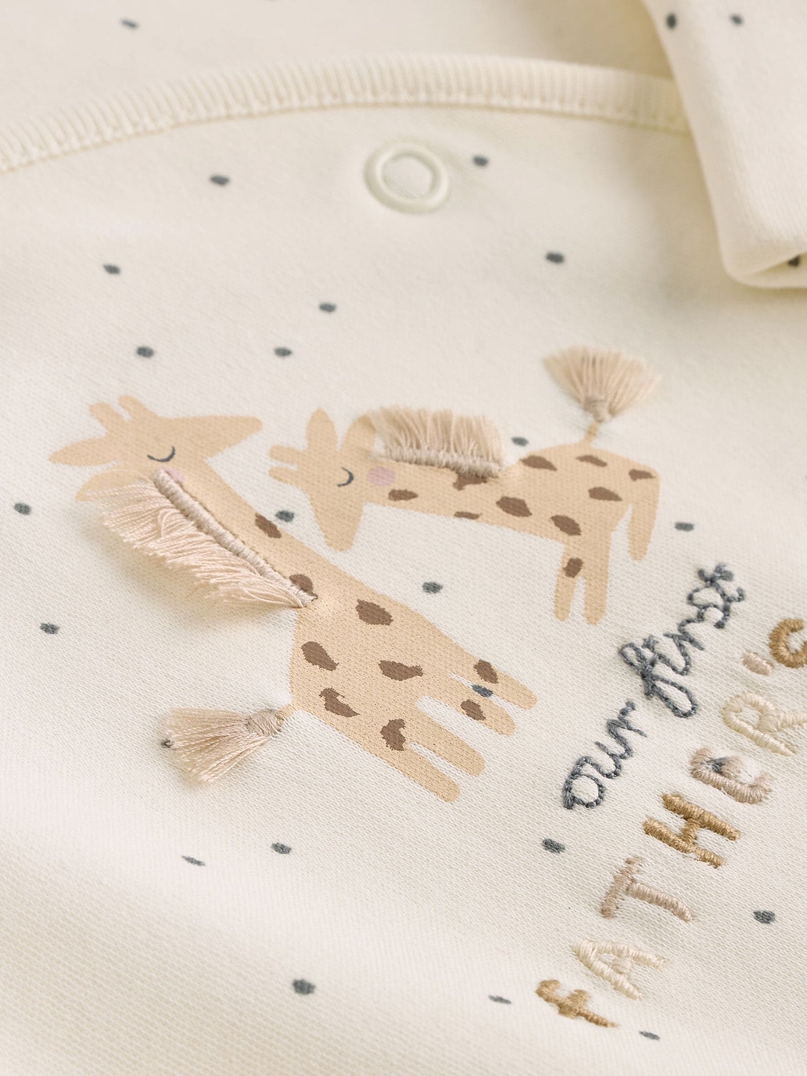 Cream My First Fathers Day Baby Sleepsuit (0-18mths)