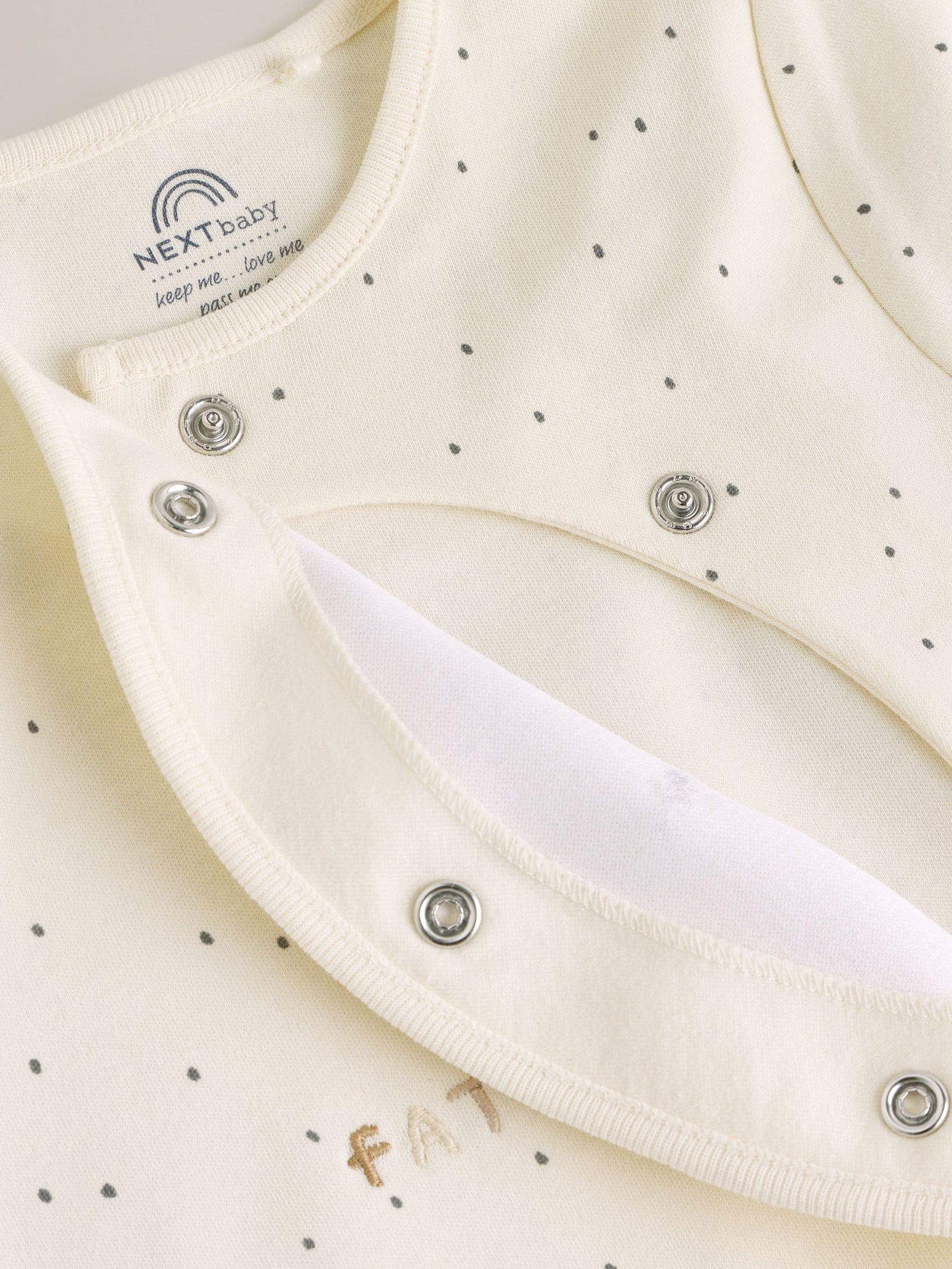Cream My First Fathers Day Baby Sleepsuit (0-18mths)